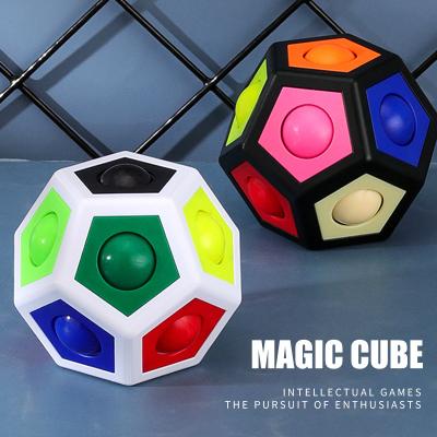 China Bright Magic Cube Soccer Relaxing Rainbow Puzzle Ball Gift Ideas Stirring Person Puzzle Ball 3d Puzzle Ball For Kids for sale