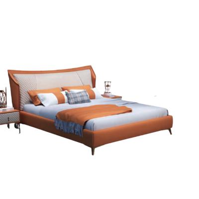 China 1.8m Double Bed Furniture Adjustable Modern Design Bedroom Leather Bed (Other) for sale