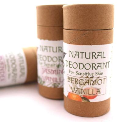 China Biodegradable Tube De Deodorant Paper Tubes Empty Cardboard Deodorant Containers Top-Fill Biodegradable Containers Lift Up Deodorant Stick Paper Tube for sale