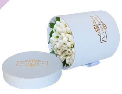 China Handmade original unique custom round flower box packaging gift design logo for sale