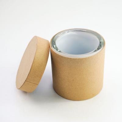 China Portable ECO Papieren Conscious Zero Waste Paper Boxes Candle Tube Packaging Air Freshener Tube Wrapping Paper Jars In Flat Edge Lid for sale