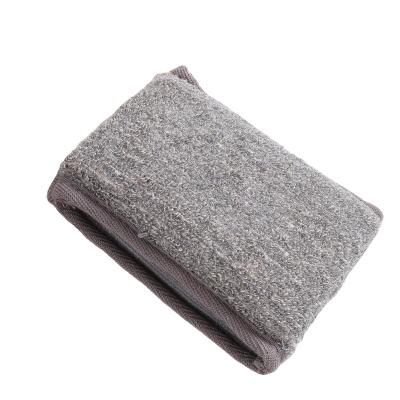 China All Natural Eco Friendly Bamboo Charcoal Canvas Skin Oval Shape Exfoliating Bath Sponge for sale