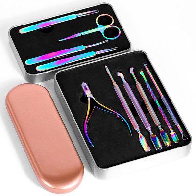 China Professional Eco-friendly Tool Stainless Steel Nail Manicure Pedicure Cutter Set Clippers Nail Folder Scissors Kit Set for sale