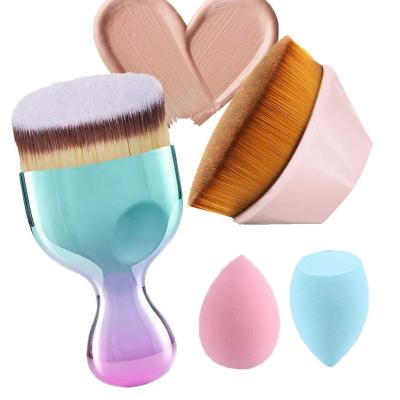 China Multi-angle Magic Application Design Petal Shape Brush Face Fan Brush Foundation High Density BB Cream Makeup Brush for sale