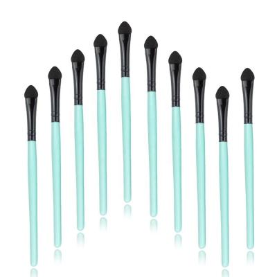 China Angular Blush 10pcs/set Fashion Eyeshadow Brush Simple Cosmetic Eyeliner Sponge Lip Power Brush for sale