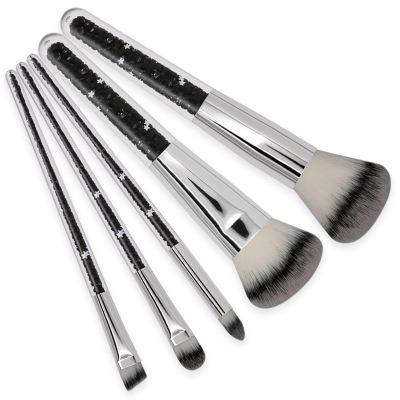 China Peel High Quality Professional Acrylic Make Up Brush Set Black Diamond Crystal Makeup Brushes for sale