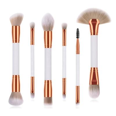 China Soft Texture Private Label Pink Double Head Makeup Brushes Cosmetic Make Up Set for sale