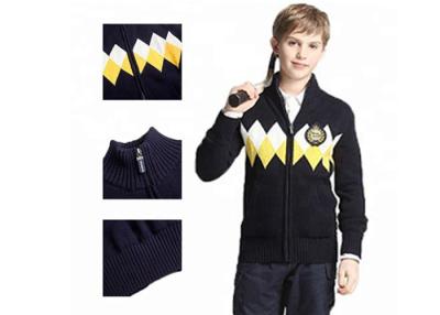 China British Style School Uniform Sweaters Anti Static Long Sleeve Type For Children for sale