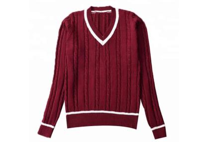 China International Adult School Uniform Sweaters V Neck Standard Wool For Young Men for sale