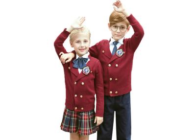 China Children School Uniform Sweaters Set Crew Neck Collar Design Unisex Gender for sale