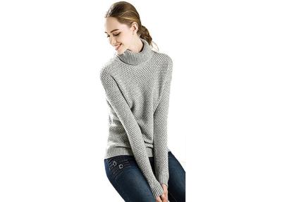 China Turtle Neck Pure Cashmere Sweaters Hollow Out Tight Pullover For Ladies for sale