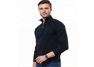 China High Neck Knitting Military Uniform Sweater Plaid Pattern Anti UV For Men for sale