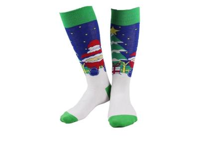 China Personalized Cotton Warm Winter Accessories Christmas Decorations Santa Socks for sale