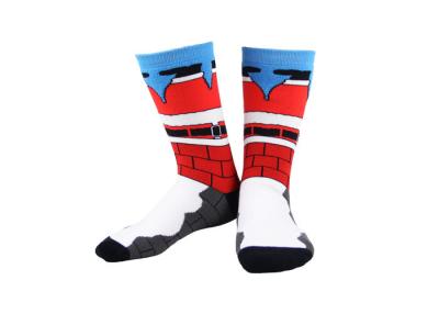 China Customized Logo Short Christmas Basketball Socks Cotton Spandex Knitted For Men for sale