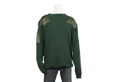 China Round Shape Neck Military Uniform Sweater Green Wool Soft For Europe Style for sale