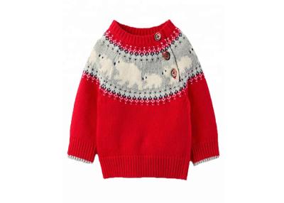 China 100% Cotton Kids Knit Sweater Round Neck Knitting Pullover Animal Pattern for sale