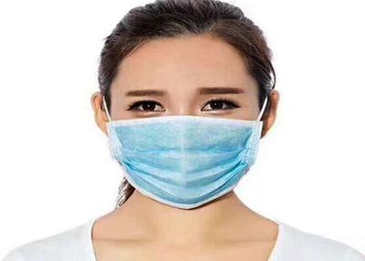 China Blue Earloop Anti Virus 3 Ply Civil Disposable Face Mask for sale