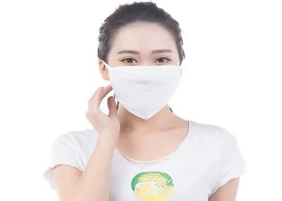 China PM2.5 Breathable Pure Cotton Face Mask Soft White Unisex Anti Dust Washable for sale