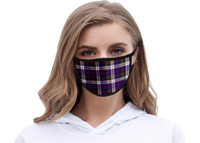 China Reusable Cloth Surgical Protective Mask Soft Cotton Outdoor Plaid Print Dust Proof Covering for sale