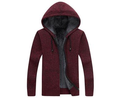 China ISO M L XL V Neck Cardigan Zipper Mens Knit Sweater for sale