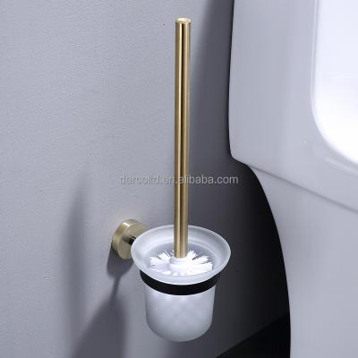 China Wholesale Modern Bathroom Accessories Wall Mounted Hanging Glass Toilet Brush Cleaning Toilet Brush Cup Holder Toilet Brush for sale