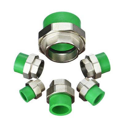 China Connect Pipes PPR Female Threaded Union Adapter Female Unions Elbow china manufacturer for hot and cold water fittings for sale