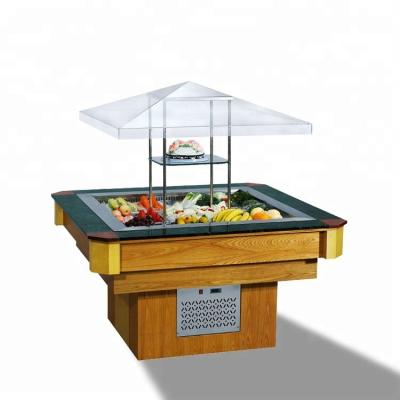 China Single-Temperature 4~10 Pans Salad / Pizza Display Counter / Bar Prep Fridge for sale