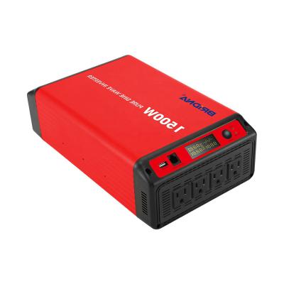 China 1500w pure sine wave off grid dc 12v 24v ac 110v 1500 watt power inverters with Usb port 363*191*98mm for sale