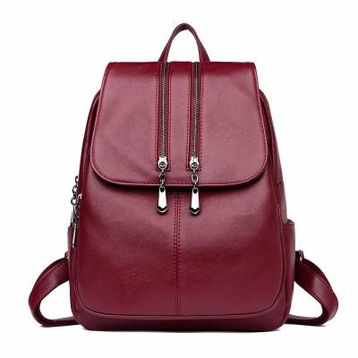 China Morden Design Leisure Rucksack Bag Shoulder Bags Waterproof Fashionable PU Leather Casual Backpack For Women for sale