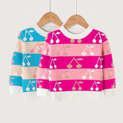 China Anti-pilling 2021 new autumn and winter Europe and the United States 100% cotton pattern sweater babies knitted the whole children's sweater for sale