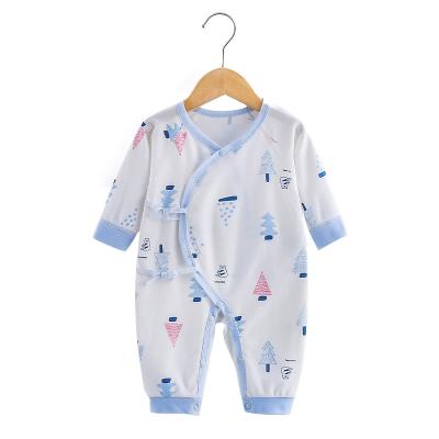 China 100% Cotton Crawling Suit 100% Cotton Baby Overalls Lace Up Pants Clothing for sale