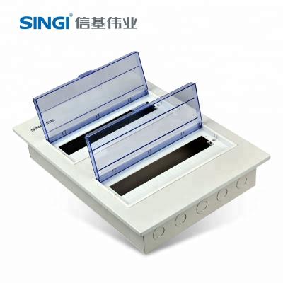 China Box Metal And Metal Cover 24 To 40 Way Industrial PZ30 Double Row Metal Distribution Box for sale