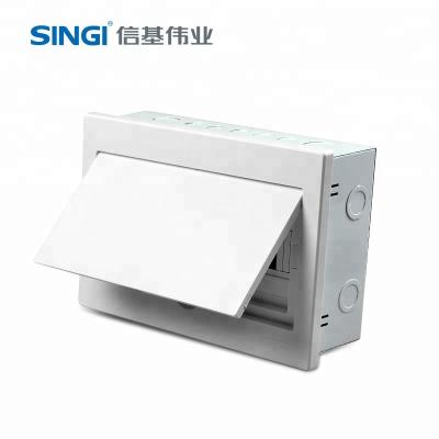 China METAL BOX white raw color and panel 13-44 way ABS material electrical behind wall distribution box for sale