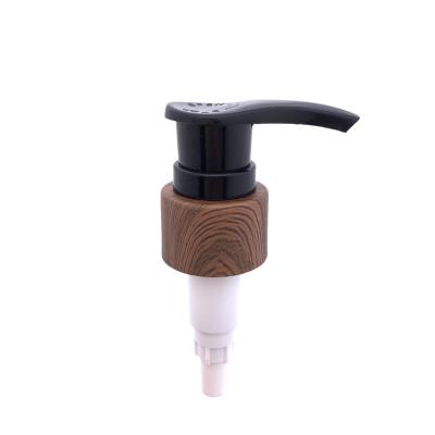 China Non-refillable 24 28 33 Bamboo Water Transfer Screw Lock Cosmetic Lotion Pump Plastic Gel Shampoo Soap Dispenser Pump For Hair for sale