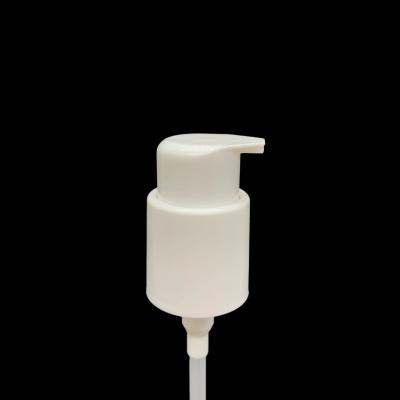 China Non-Refillable Popular Products 22/410 24/410 White Smooth Plastic Scream Treatment Pump For Skin Care Airless Bottle for sale