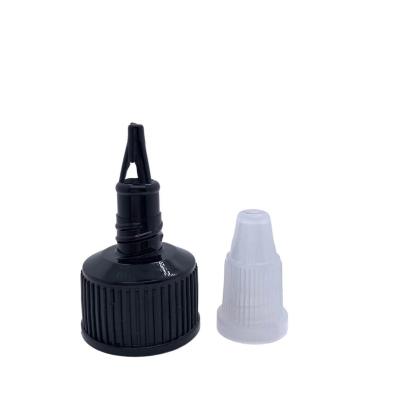 China 28/410 Long Non Refillable Plastic Tip Spout Cap Screw Cap For Hair Relates Perm Water Coloring Agents for sale