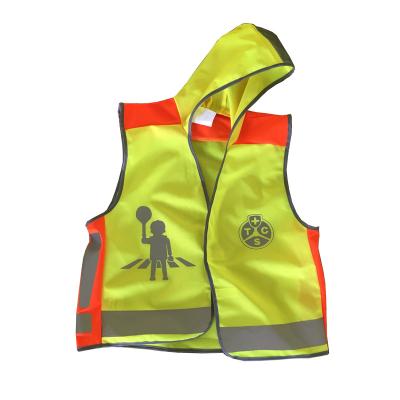 China Wholesale High Vest EN20471 and EN1150 Visibility 100% Polyester Hi-strength Children Safety Vest for sale