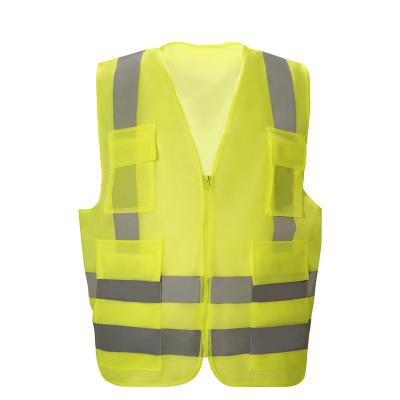 China Safety Vest Chile 100GSM polyester engineer reflective vest of fabric hot sale 100% high visibility or normal tape safety for sale