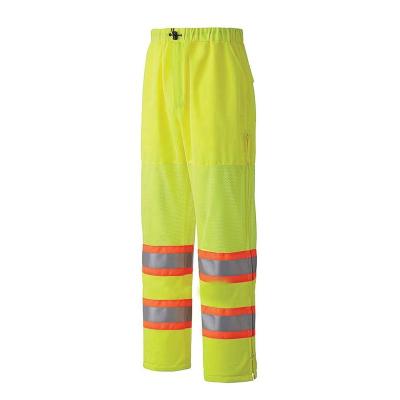 China Water Proof Mens Safety Sweatpants Vis Trousers Workwear Reflective Tape Safety Pants Multi-pockets Hi Work Trousers for sale