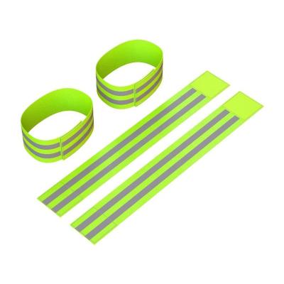 China Printable Safety High Visibility Reflect Tape Soft Elastic Reflective Wrist Band Customize Logo for sale