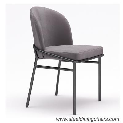 China Piernas 820m m copetudas del hotel 450m m Grey Velvet Chair With Gold en venta