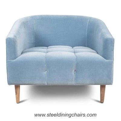 China Amerikaanse Vrije tijdswoonkamer die 78cm 70cm Fluweel 1 Seater Sofa Chair kleden Te koop