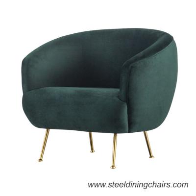 China Samt-Einsitzer-Sofa Chair With Stainless Steel-Bein des Wohnzimmer-810mm zu verkaufen