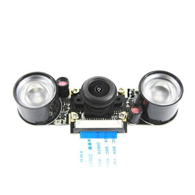 China Hot Selling 5MP Fisheye 130degree OV5647 Night Vision Raspberry Pi Camera Module 25mm*24mm*14.5mm for sale