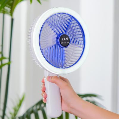 China Low Noise Portable 6 Inch Mini USB Rechargeable Clip Fan With Night Light for sale