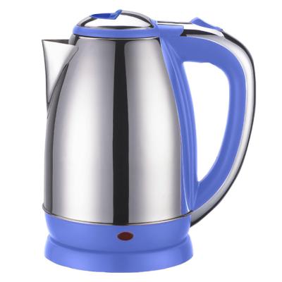 China 360 Degree Base Modern Design 2.0L Wholesale Rotation Stainless Steel Blue Color Electric Kettle for sale