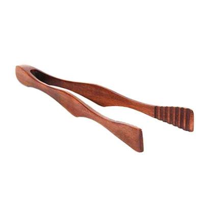 China Stocked 1 PC Bamboo Cooking Wooden Kitchen Tongs - Food BBQ, Salad Bacon Steak for sale