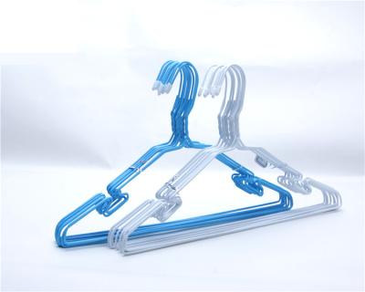 China DISPLAY China Supplier Plastic Coated Wire Material Hanger For Laundry for sale