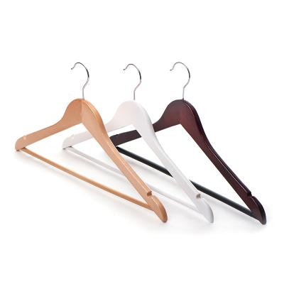 China Wholesale Custom Made Adults Cloth Suit Coat Hanger Wood White Hangers CLASSIC for sale