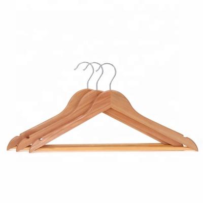 China SHOW Bulk Custom Large Size Lotus Birch Beech Wooden Coathangers Coat Hangers for sale